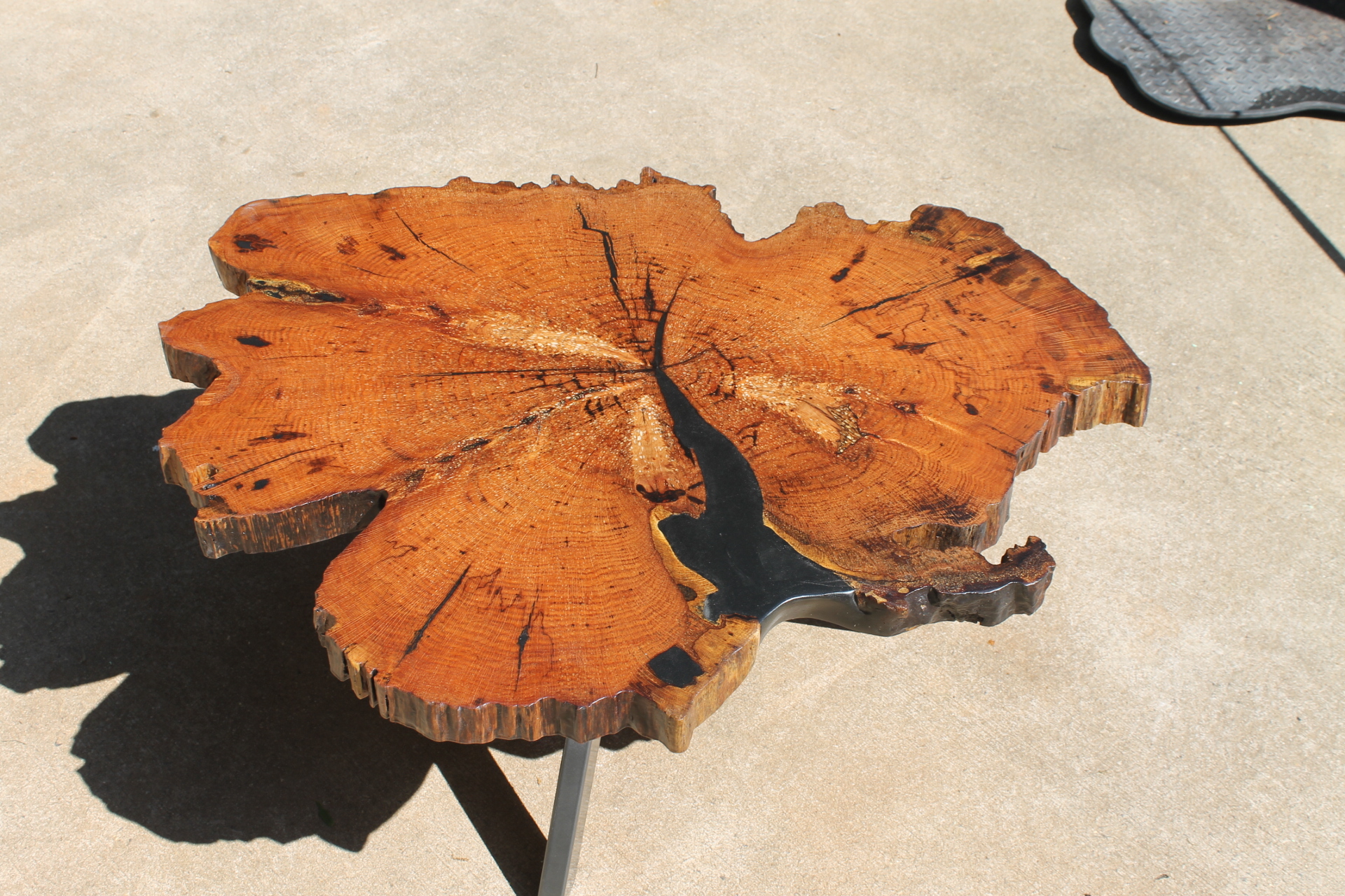 Custom Rough-Cut Resin Table