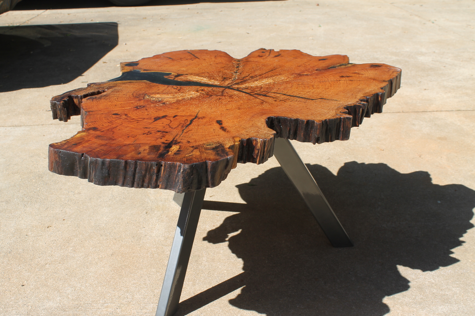 Custom Rough-Cut Resin Table - Image 4