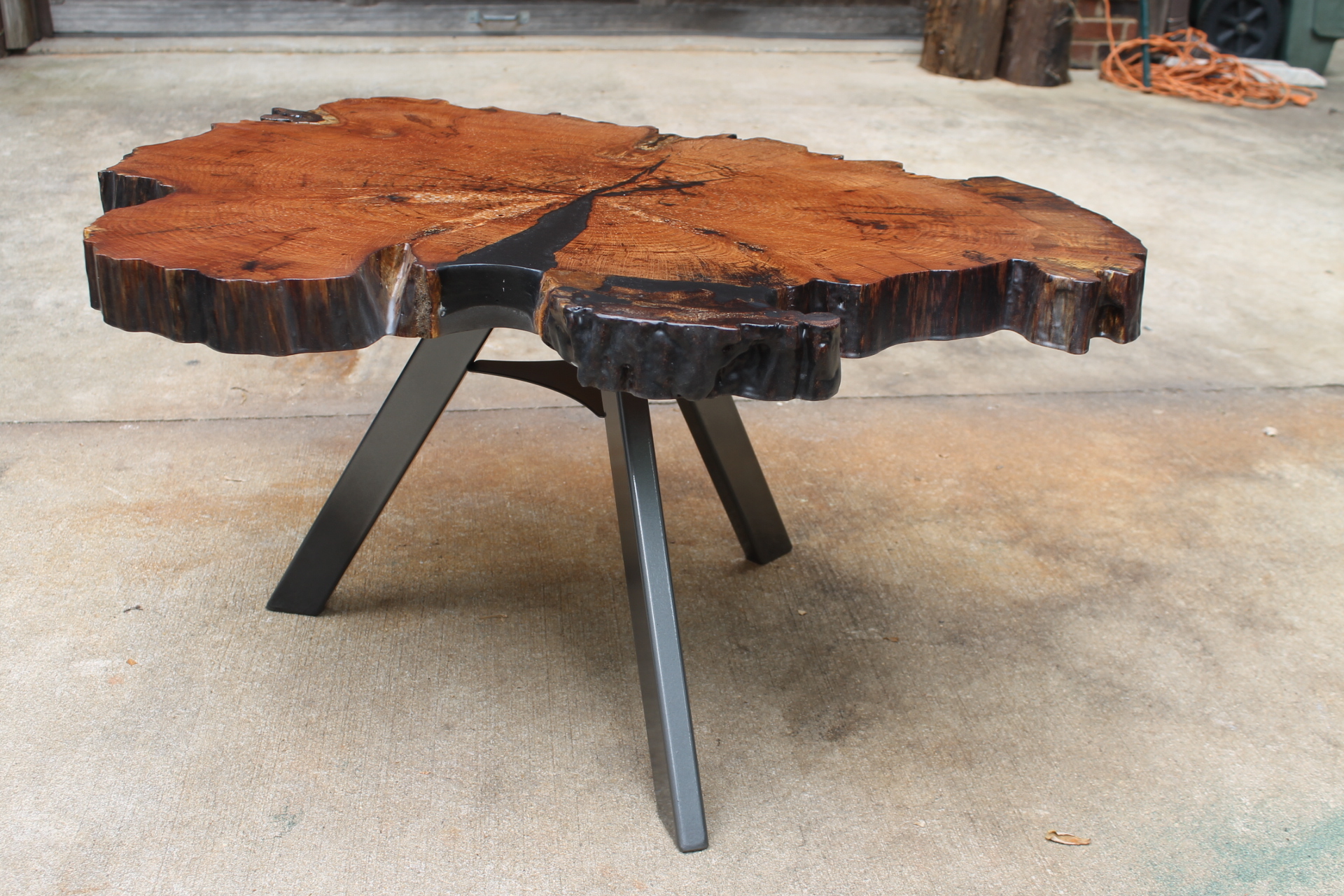 Custom Rough-Cut Resin Table - Image 8
