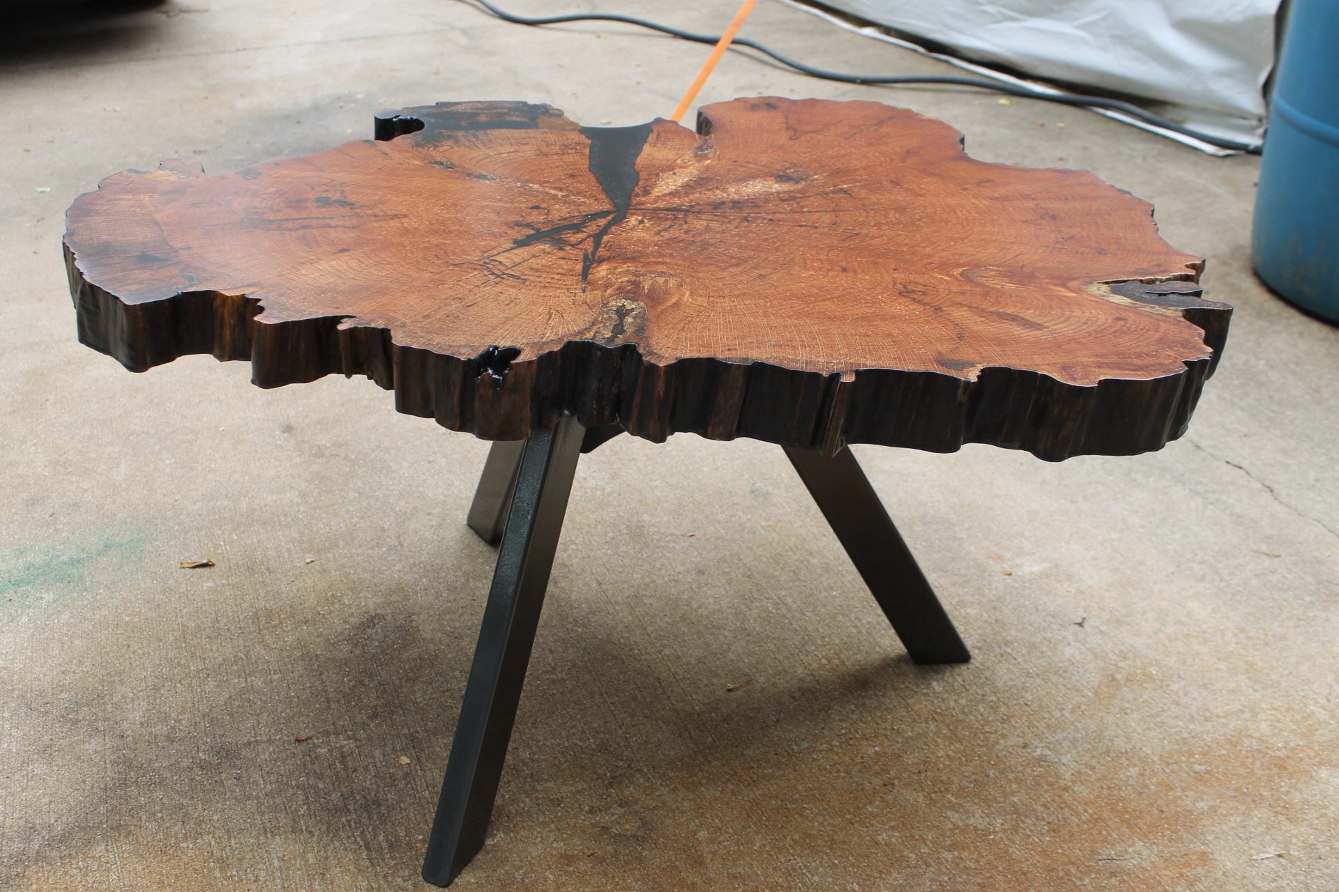 Custom Rough-Cut Resin Table - Image 9